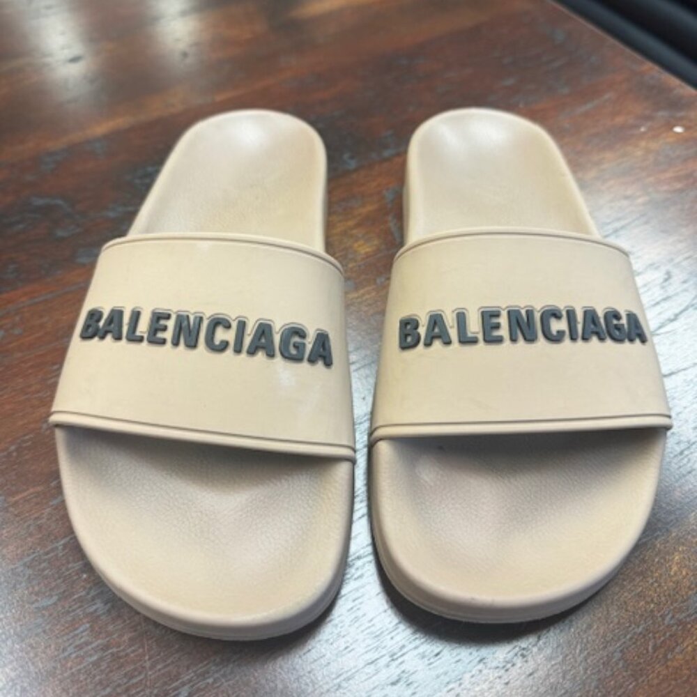 Pool Slide Sandal Beige/ Black
